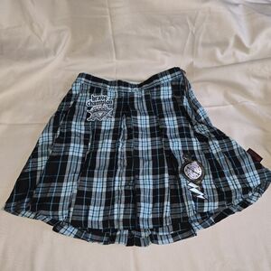 Disney Descendants girls' pleated skirt with "brave champion" patch Sz L 10-12
